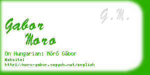 gabor moro business card